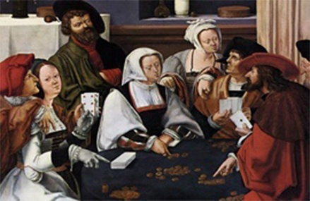 1400s - French Royalty playing Baccarat.